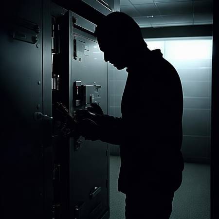 盗贼智开保险柜，警方监控追踪