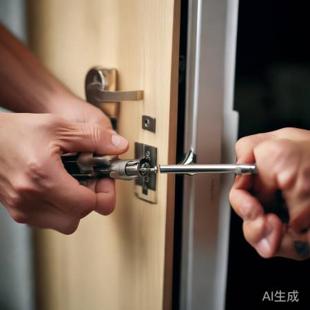 拆自弹锁,慢慢来
