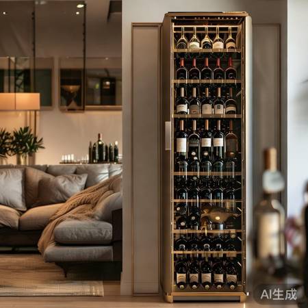 酒柜摆放，优雅酒窖空间