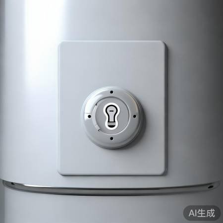 “圆形方形按钮，启动热水器”