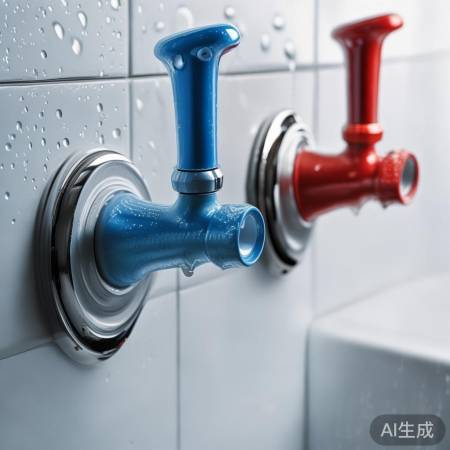 热水器进水阀，冷热水口不同