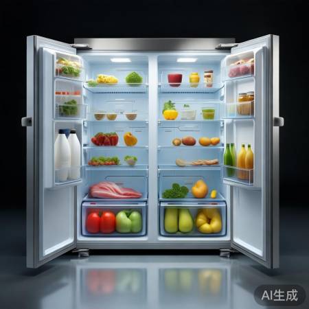 冰箱内部布局合理，大容量LED
