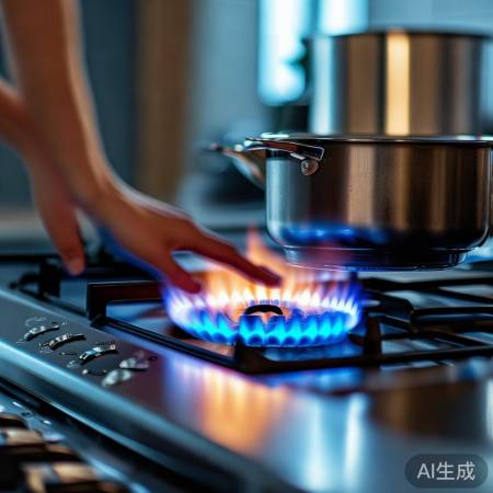 预热燃气,正常燃烧