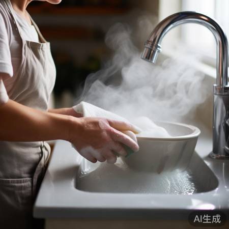 热水泡布轻松去污