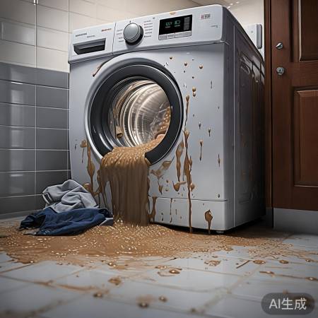 洗衣机溢泥水烦恼