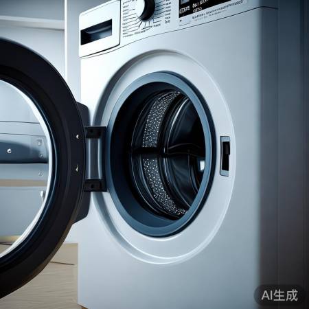 打开洗衣机外壳,启动按钮位