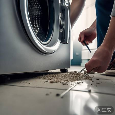 检查洗衣机底部异物