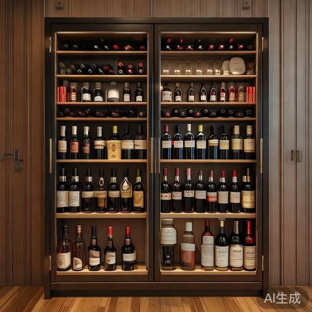 酒柜分类整齐方便取