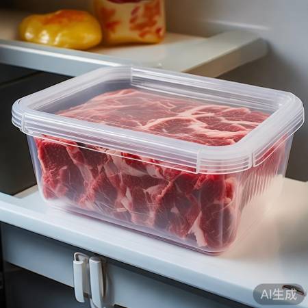 保鲜盒护牛肉,冰箱安全藏