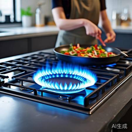 燃气灶效率高,省时节能