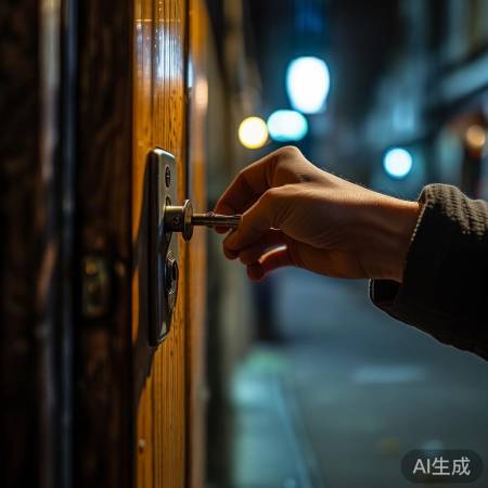物理钥匙开锁，安全风险高