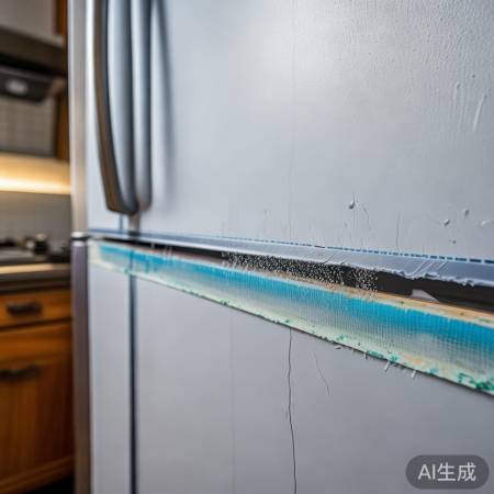 冰箱密封圈老化,冷气泄露结水