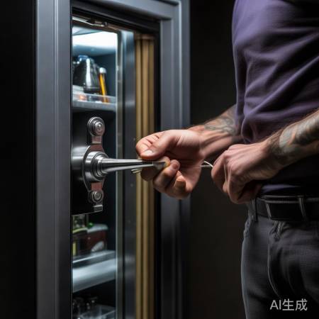 “保险柜锁紧检查”