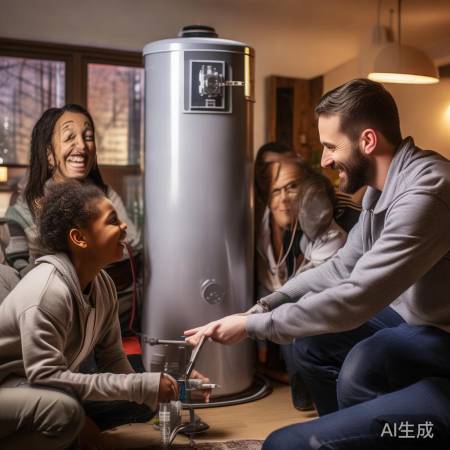 “热水器安装成功，大家动手吧！