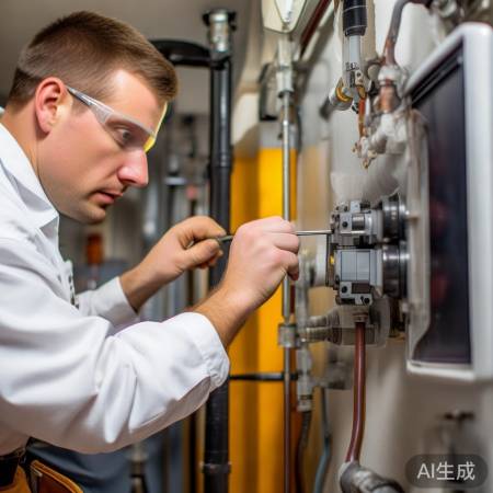 检查并固定壁挂炉开关