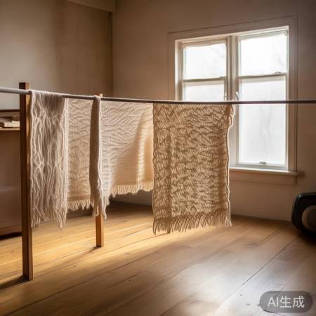 围巾通风晾晒，避免褪色