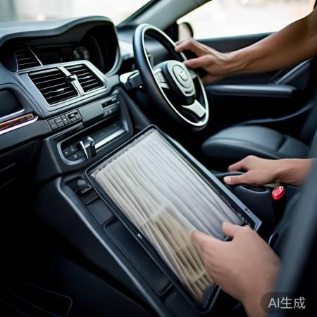 马自达三空调滤芯藏储物格