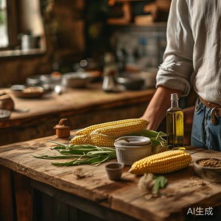 玉米、油、盐、孜然,自然生活烹