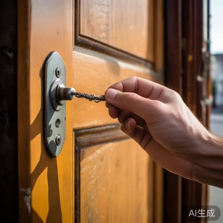 “锁匙被锁，巧用铁丝开”