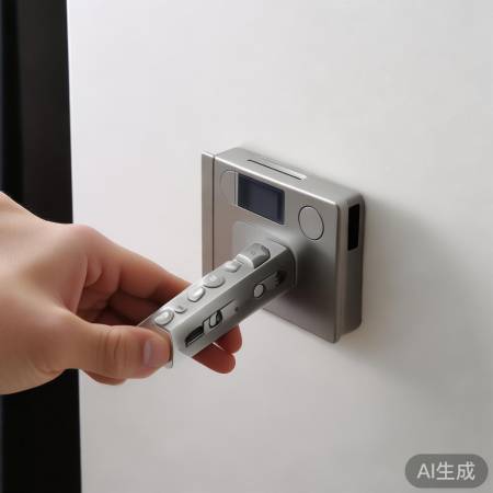 霖峰智能锁后锁面在下方，换电池