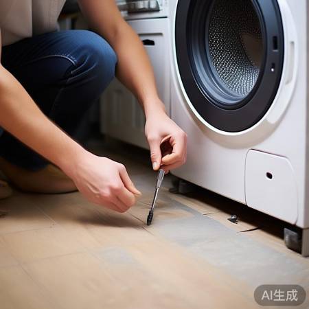 调整洗衣机至水平