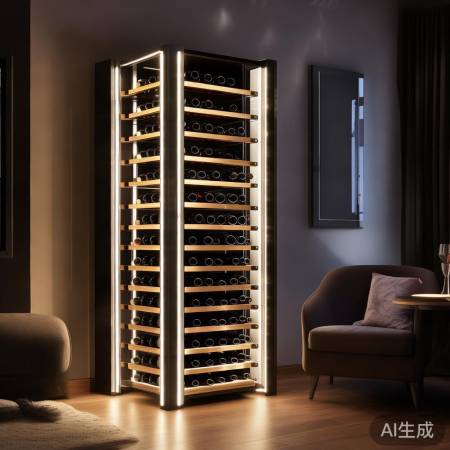 现代酒柜,LED灯带,温馨宁静