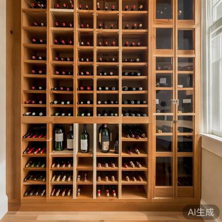 红酒架摆放,空间与美观兼顾