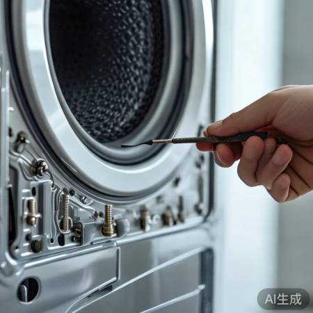 “洗衣机面板螺丝位置及拆卸法”