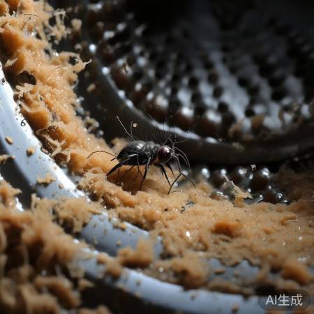 洗衣机里藏果蝇幼虫