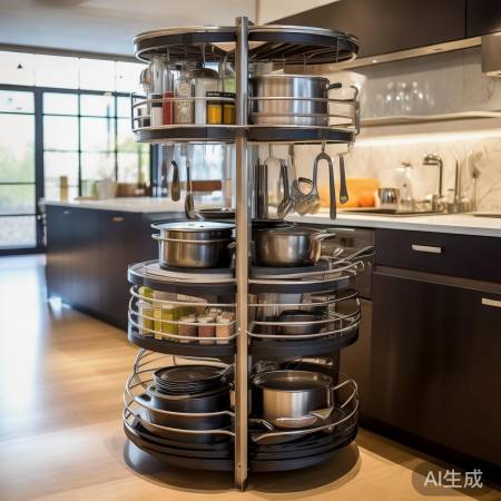 “人性化可调置物架，省时又省力