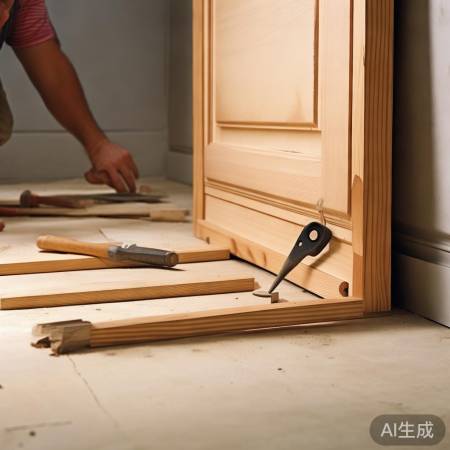 调整门框至水平