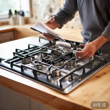 燃气灶安装，平稳对接