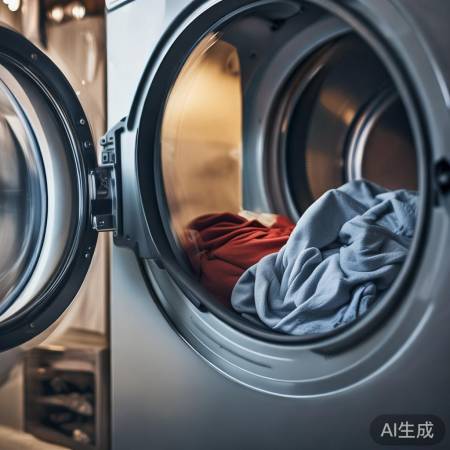 观察洗衣机，防衣物丢失