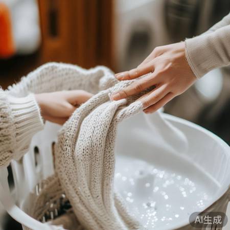 羊毛衫抖尘，温水中性剂