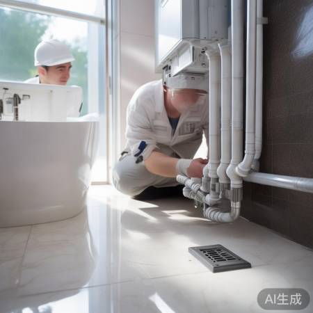 壁挂炉安装，细节决定排水畅