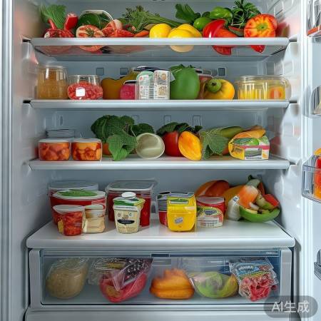 冰箱食物分层放