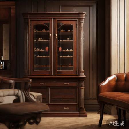 深棕色红酒柜,温馨有格调