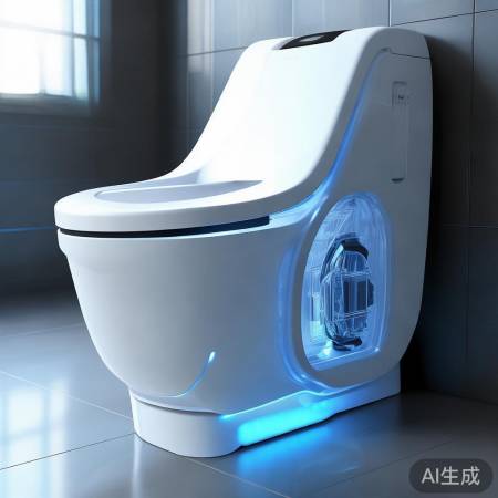 智能马桶水箱冲力强，调节贴心