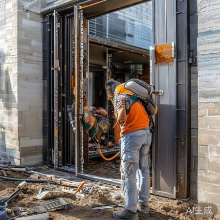 防盗门柱安装技巧