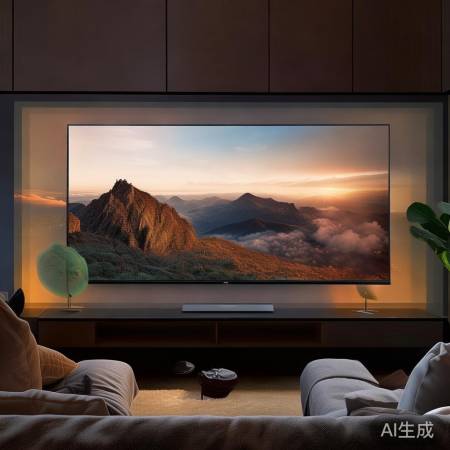 60寸电视，15米长墙面观影