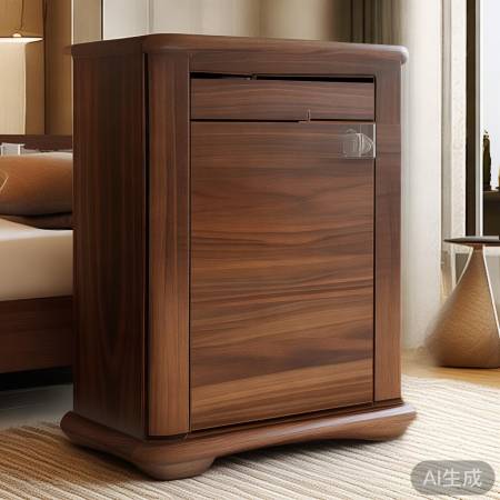 全实木床头柜，安全美观百搭