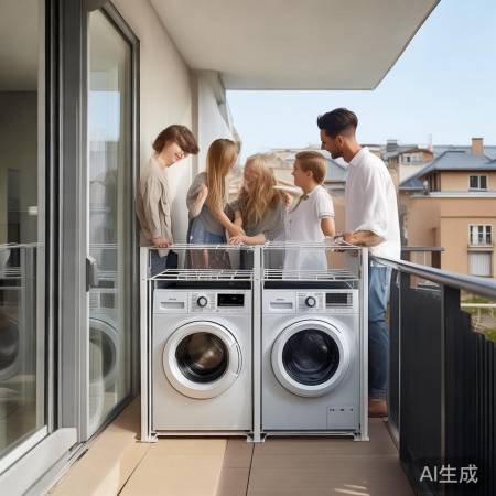 阳台洗衣机晾晒神器