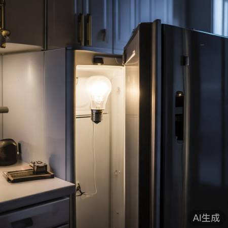 灯泡坏了，换灯泡或请专业检查。