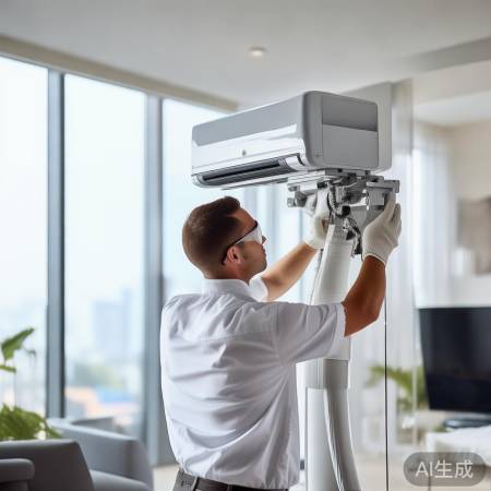 安装空调中
