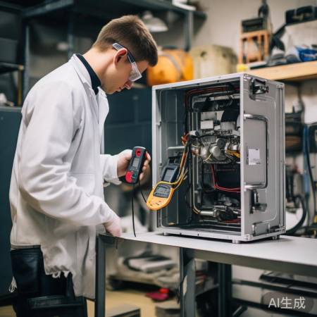 检查空气能热泵电路，确保正常