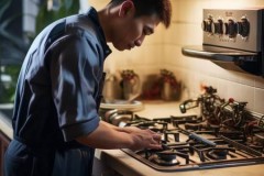 欧琳燃气灶专业维修服务阐明←海口樱雪燃气灶维修服务，专业快速上门解决