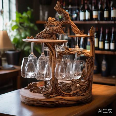 新发现红酒杯架，自然气息家居配