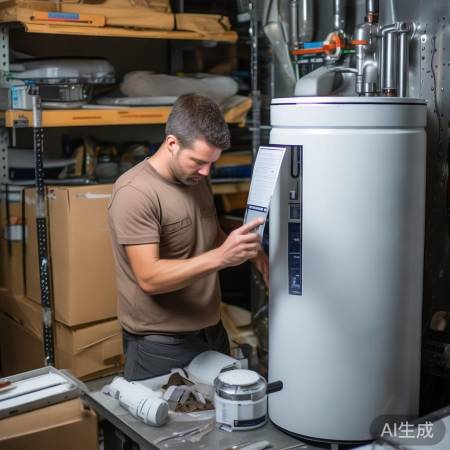 检查热水器部件