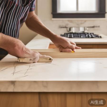 安装细节：精准划线裁剪