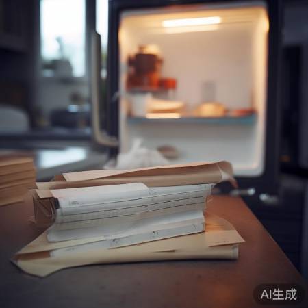 宝丽来照片纸，冰箱门内侧拍摄